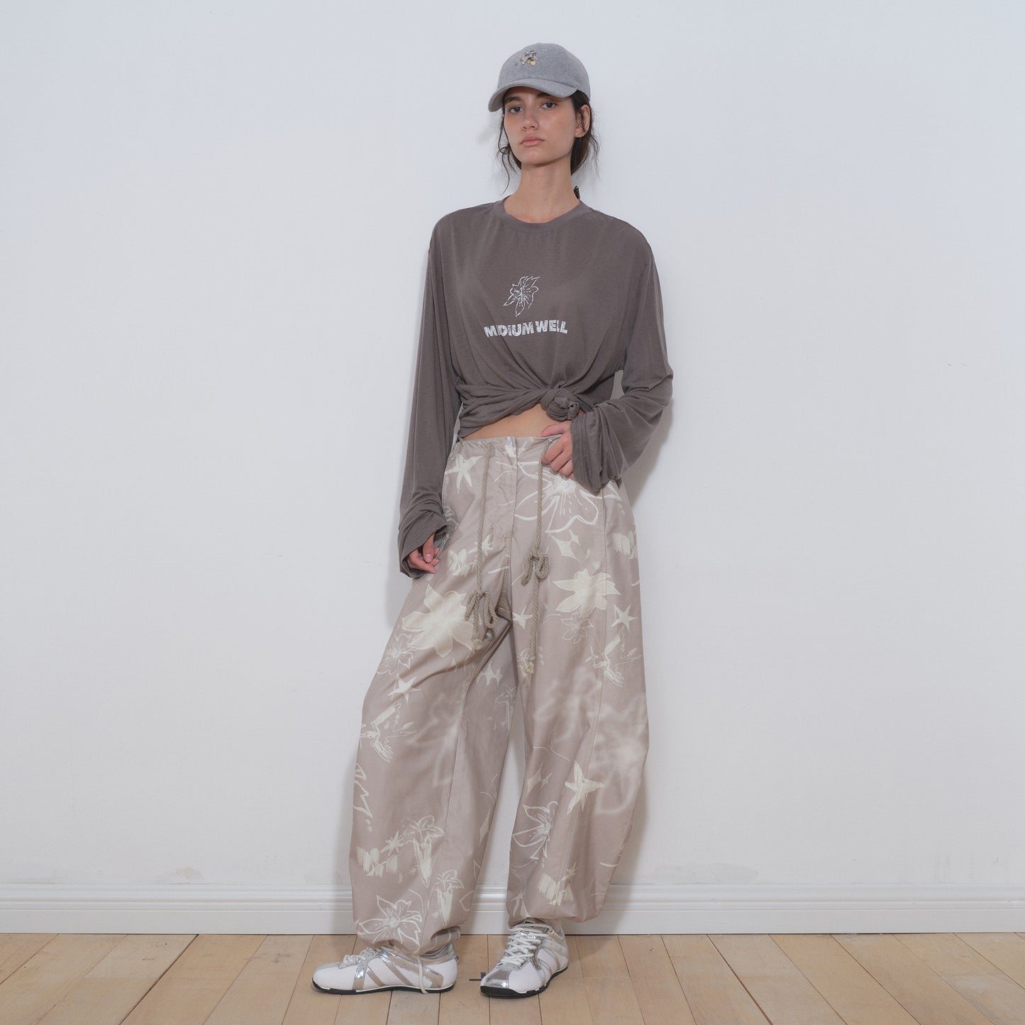Medium Well Floral Parachute Pants