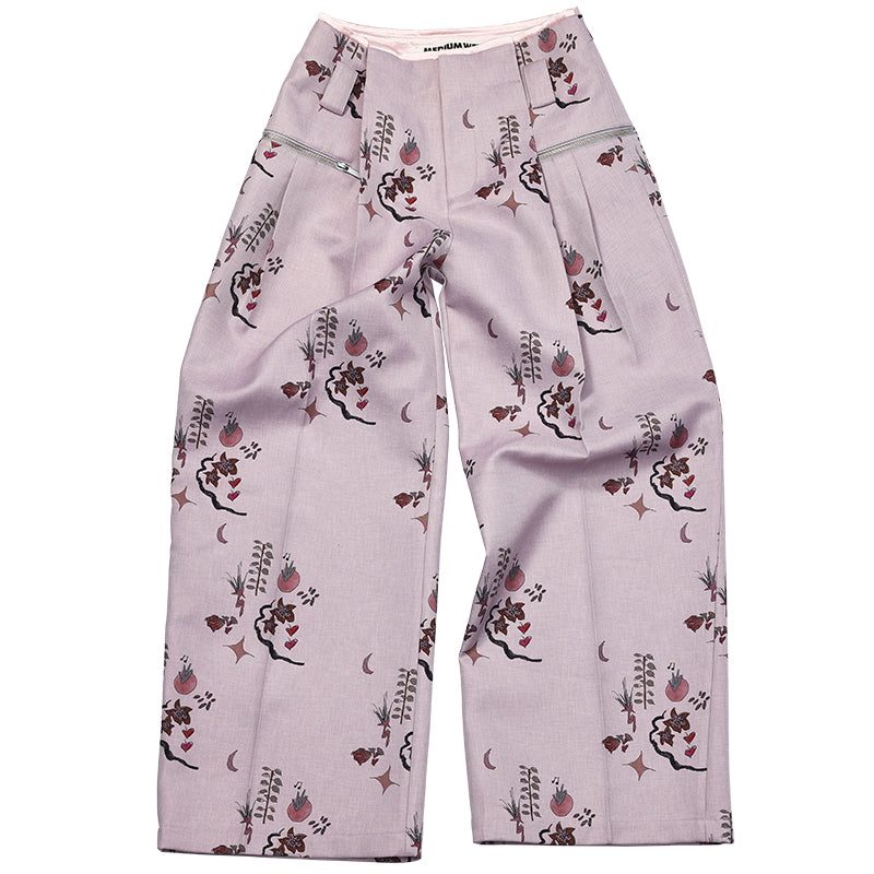 Medium Well hand-decorated Floral Trousers
