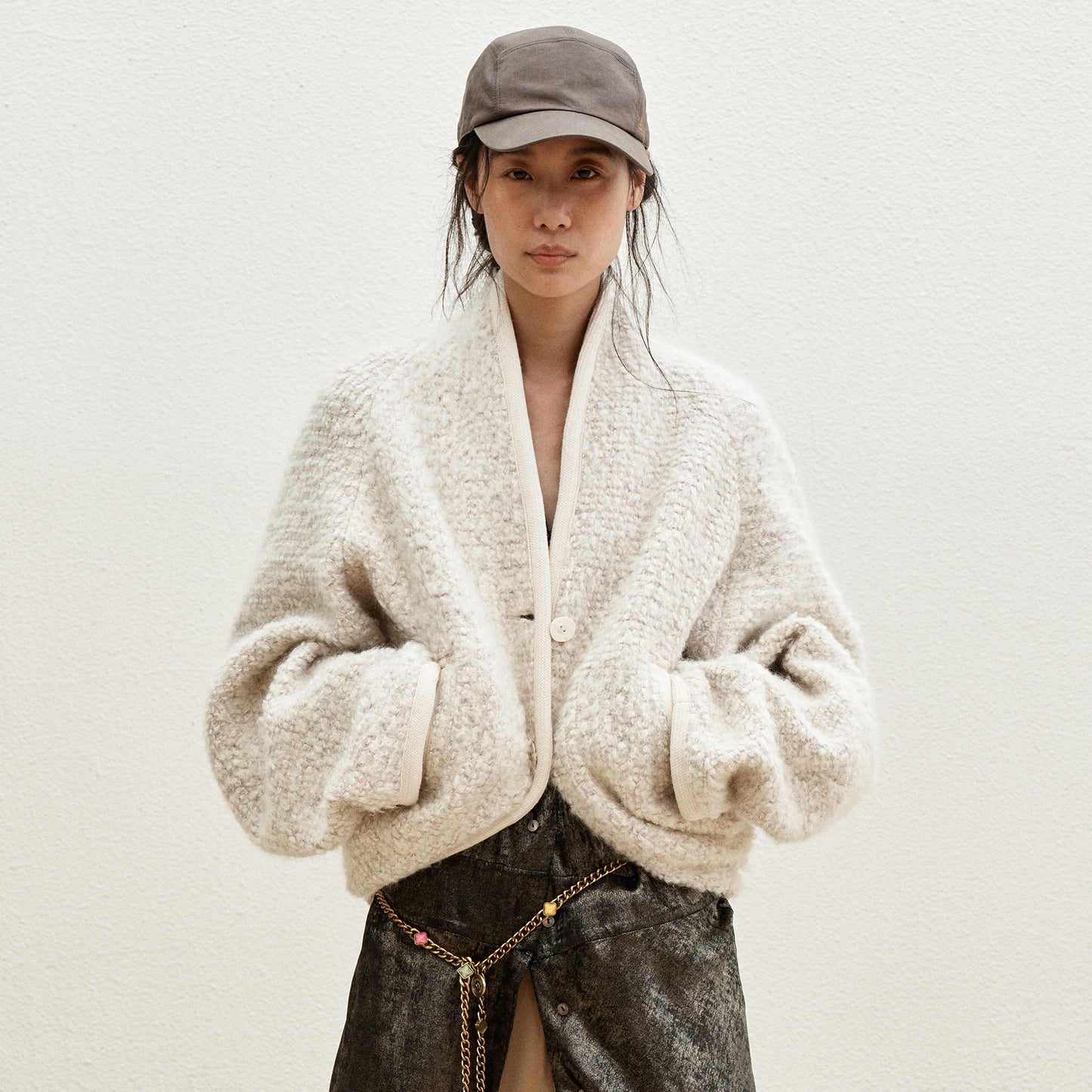 Medium Well Drop Shoulder Wool Outerwear