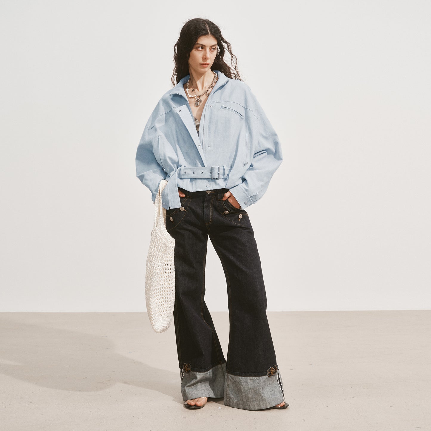 Medium Well Cotton Jacket with Waistband