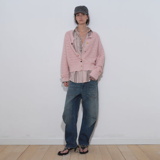 Medium Well Wavy Taxture Cardigan
