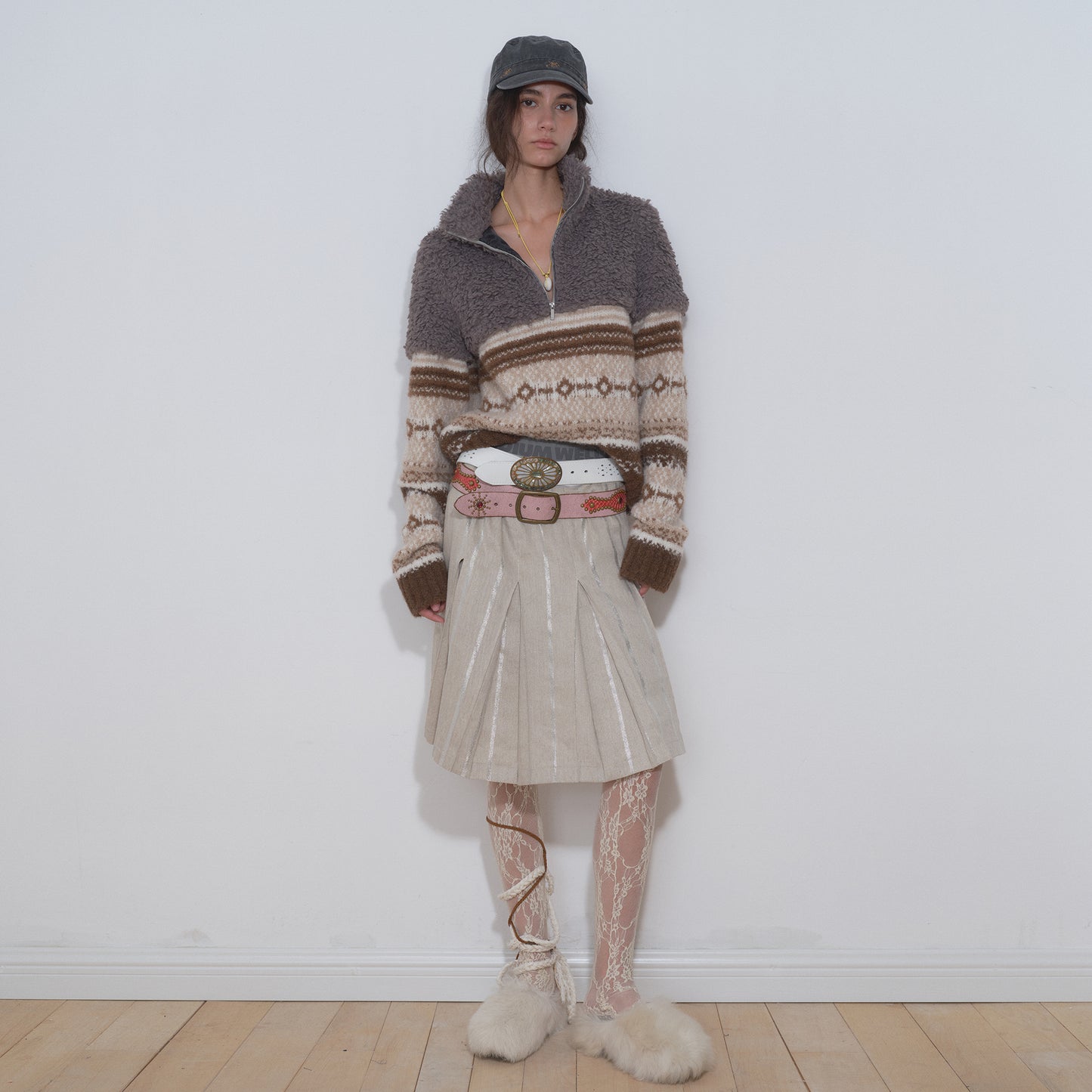 Medium Well Splicing Fair Jacquard Sweater
