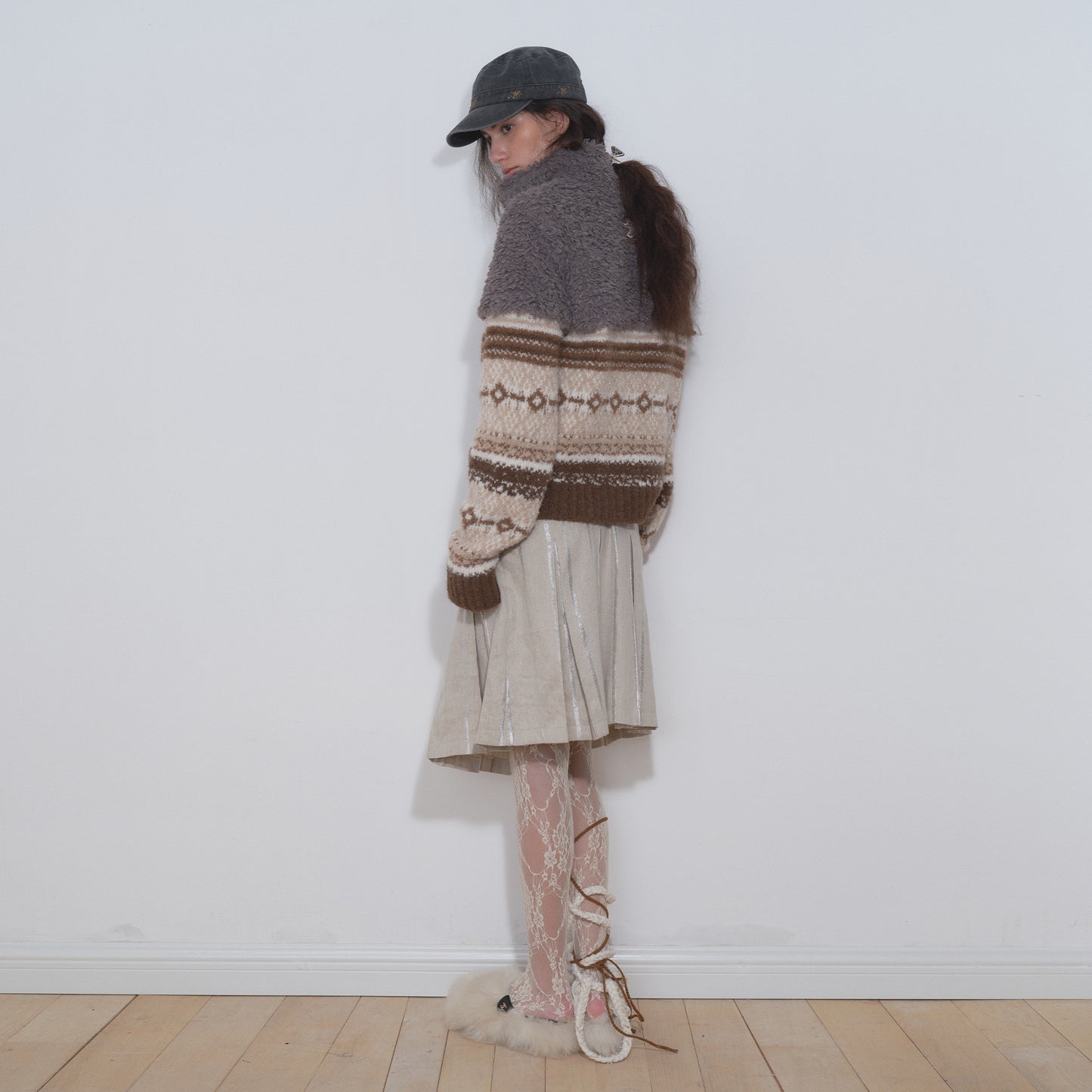 Medium Well Splicing Fair Jacquard Sweater