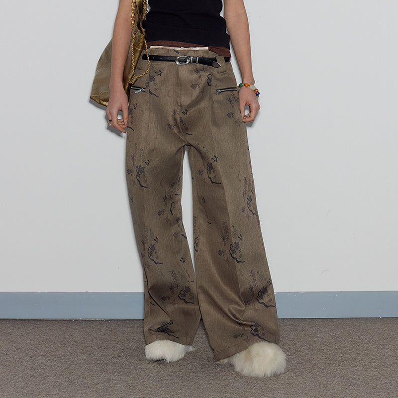 Medium Well hand-decorated Floral Trousers