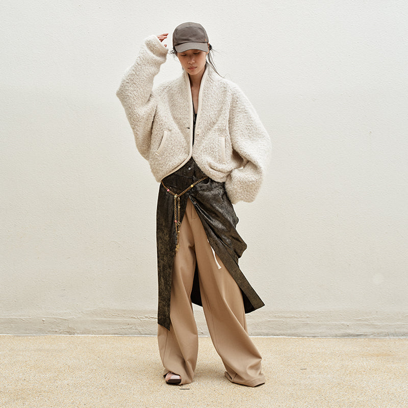 Medium Well Drop Shoulder Wool Outerwear