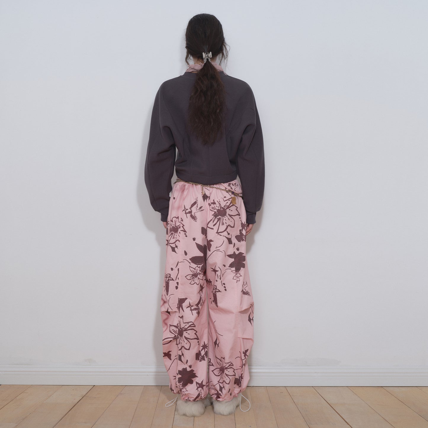 Medium Well Floral Parachute Pants
