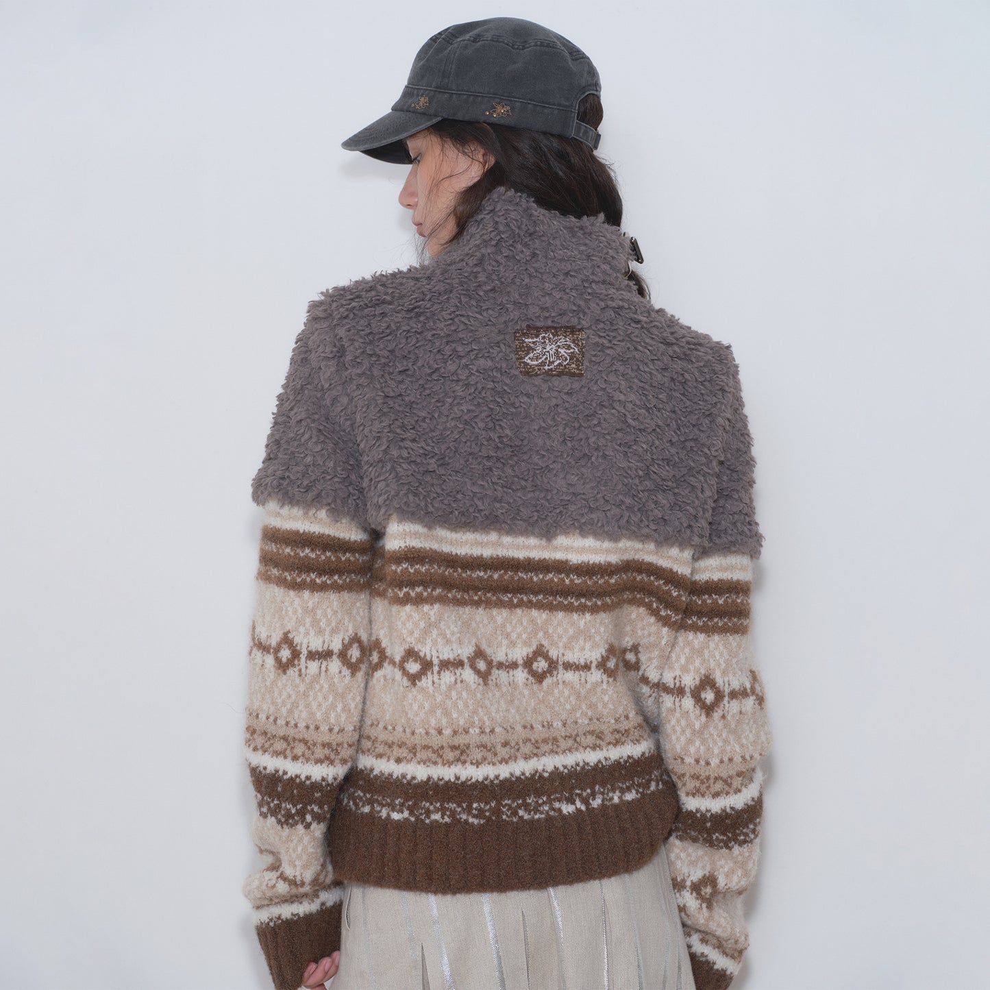 Medium Well Splicing Fair Jacquard Sweater