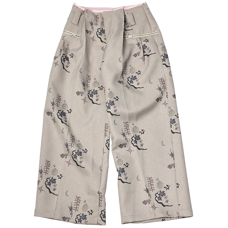 Medium Well hand-decorated Floral Trousers