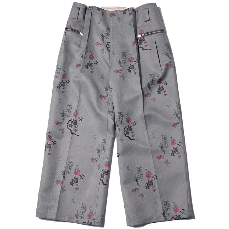 Medium Well hand-decorated Floral Trousers